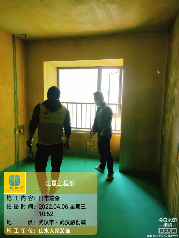 融創城裝修工地巡查黃墻綠地施工