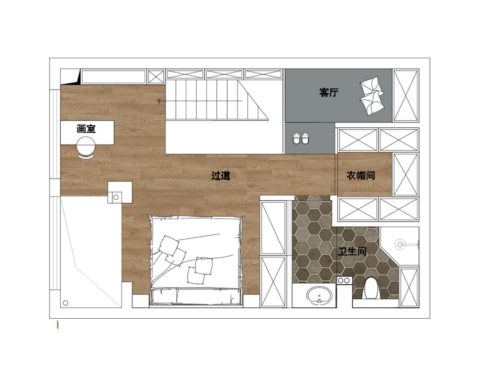復地海上海現(xiàn)代風格loft裝修效果圖